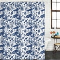 thumbnail image 2 of Blue Mushrooms Shower Curtain, Waterproof Shower Curtains for Bathroom, Retro Thanksgiving Country Plants Washable Fabric Bathtub Curtain Set Bath Decor with 12 Hooks Standard 72"x72", 2 of 8
