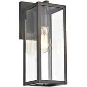 RADIANCE Goods Transitional 1 Light Rubbed Bronze Outdoor Wall Sconce 14" Height