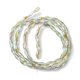 thumbnail image 2 of Transparent Electroplate Glass Beads Strands Half Rainbow Plated Faceted Bicone Pale Green 8x4mm Hole: 0.8mm about 66~68pcs/strand 22.83''(58cm), 2 of 4