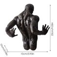 thumbnail image 4 of Sculpture Murale Abstraite Imitation Cuivre en Résine pour Salon, 4 of 5