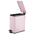 thumbnail image 6 of mDesign Slim Metal 1.3 Gallon Step Trash Can with Lid/Liner Bucket - Matte Blush, 6 of 7