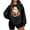Black, variant on Lorytime Christmas Womens Crewneck Sweatshirt Oversized Santa Claus Plush Shirt Long Sleeve Pullover Loose Tops