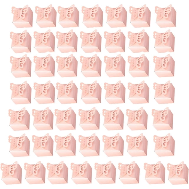 Cajas de Regalo de Mariposa Rosa para Dulces, Juegos de Cajas de Dulces, Decoración de Galletas, Cajas de Regalo, Recuerdos de Fiesta para Boda, Novia, Cumpleaños, Suministros para Fiesta