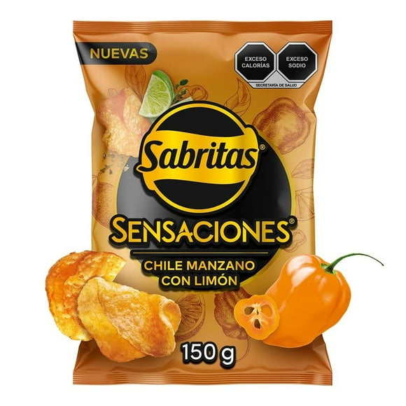 Papas fritas Sabritas Sensaciones sabor chile manzano con limón 150 g