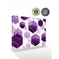 thumbnail image 2 of Purple Geometric Wall Art for Living Room, Canvas Picture Wall Decor for Bathroom Bedroom, Gold White Hexagon Modern Painting Artwork for Office Kitchen Hallway Dining Room Home Decorations 20"x24", 2 of 8