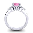 thumbnail image 4 of 2.50 Carat Wonderful Round Shape Pink Sapphire Gemstone Natural Diamond Engagement Ring for Women Solid 18K White Gold Size 3.5 by Diamond Capitals, 4 of 8