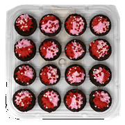 Freshness Guaranteed Valentines Mini Iced Brownies with Sprinkles, 16 Count, Baked, 14.1 oz