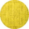 thumbnail image 1 of Ahgly Company Machine Washable Indoor Round Persian Yellow Traditional Area Rugs, 8' Round, 1 of 4