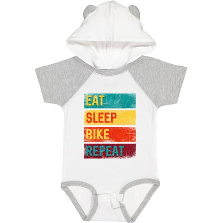 

Inktastic Cyclist Biking Eat Sleep Bike Repeat Gift Baby Boy or Baby Girl Bodysuit