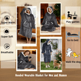 thumbnail image 4 of ABOYIART Unisex Wearable Hoodie Blanket, Oversized Ultra Soft Flannel, Large Pockets, Warm Winter Christmas Gift, Cozy Loungewear (Long Available), 4 of 7
