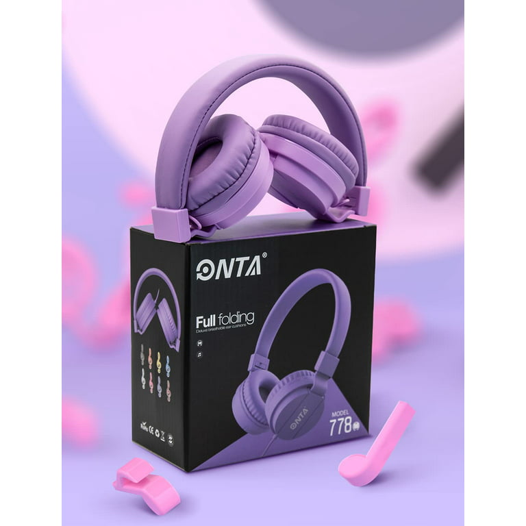 ONTA Kids Headphones for Boys Girls - Child Student Headset Wired plug  Toddler Earphones School Teen on Ear for Computer, Laptop, Plane Travel
