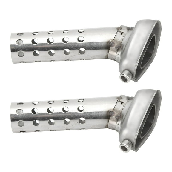 MELIVO 2 Pcs Motorcycle Exhaust Pipe Baffle Muffler 22mm Inlet 25mm Outlet Galvanized Iron Hexagonal Insert Silencer for ATV Scooter