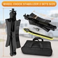 thumbnail image 2 of WELLUCK Camper Wheel Chock Stabilizer 2 Sets for RV Travel Trailer Heavy Duty X-Shaped RV Chocks Anti-Move Tire Wheel Chock, Fits 3.5" to 1, 2 of 6