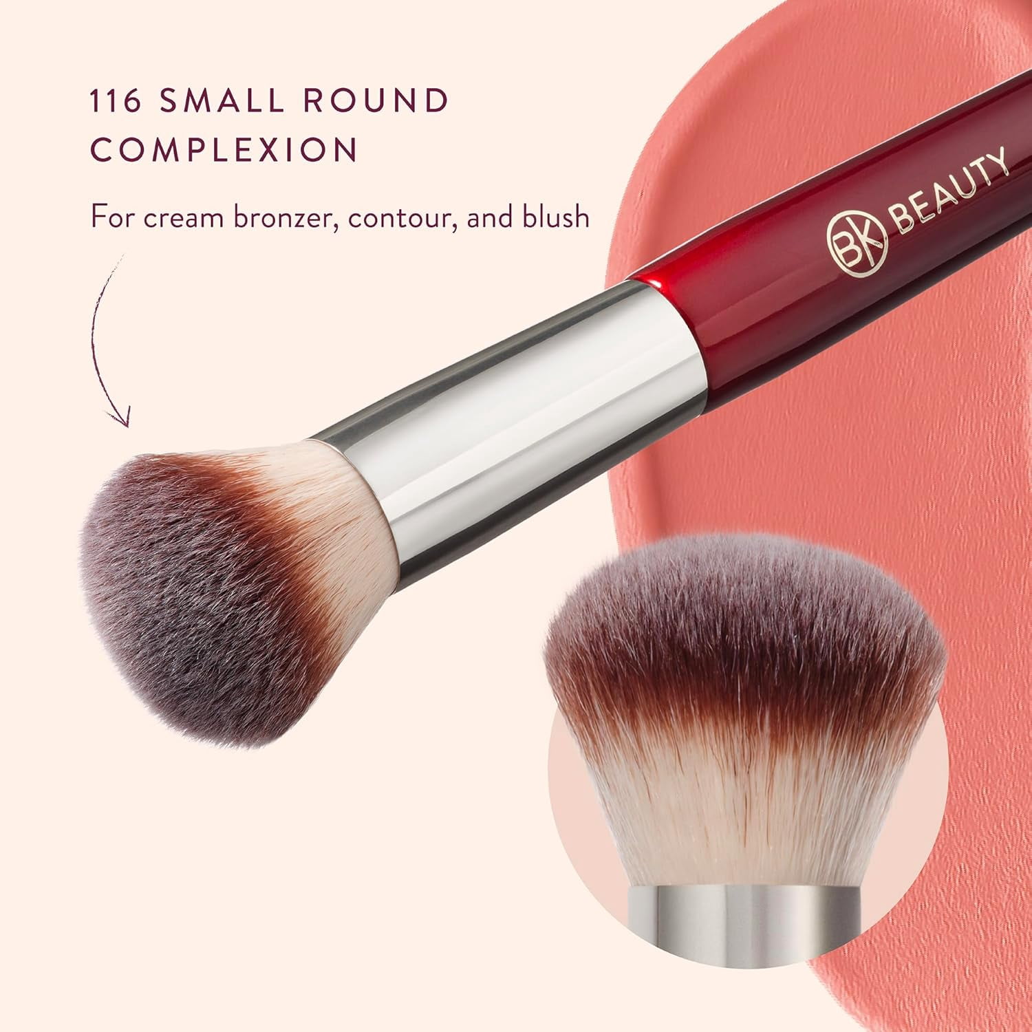 Pozyie BK Beauty Triple Core Makeup Brush Set (3-piece) - Suitable for various makeup lines, effortlessly maintaining a flawless look at all times. Non-irritating, super-soft facial makeup brushes.