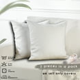 thumbnail image 4 of 3S Brother's Solid Color Cushion Cover Velvet Look Home Décor Throw Pillow Case with Invisible Zipper Set of 2 Pieces for Chair Couch Bedroom & Livingroom Décor Pillowcase - White 22"x22" Each, 4 of 9