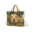 thumbnail image 7 of FORMRS Womens Corduroy Tote Bag Crossbody Shoulder Handbag with Pocket, Flowers and Dog, 7 of 7