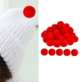 thumbnail image 4 of 30 piezas de bolas de pompones para manualidades, decoración para llaveros y sombreros. rojo, 4 of 9