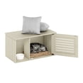thumbnail image 2 of Hidden Cat Litter Box - City Sleek Design - White Wash Furniture Style - Divider for Privacy, 2 of 6