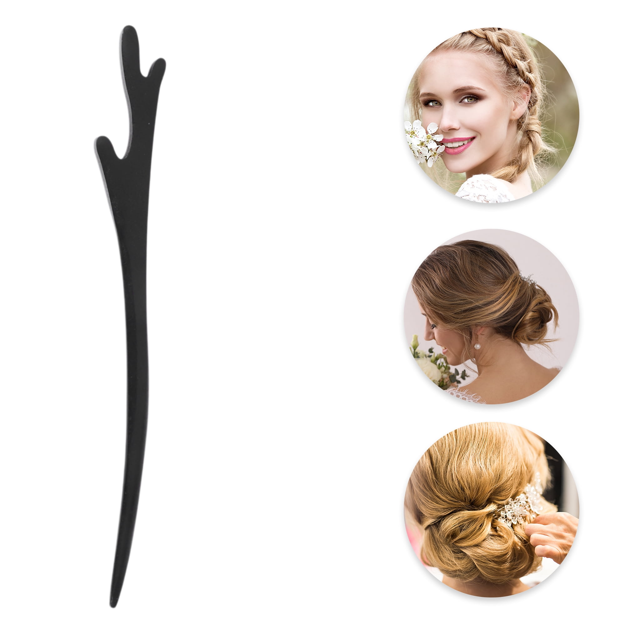 Unique Bargains Comfortable No Slip Butterfly Hair Chopstick for Women 1 Pc ["Dragon Horn"]