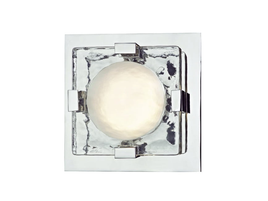 Hudson Valley Lighting Bourne LED Wall Sconce – 11" Polished Nickel Finish, Etched Glass