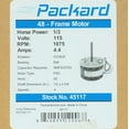thumbnail image 7 of Packard 45117 Furnace Blower Fan Motor for Carrier HC41AE117A 1/3HP, 7 of 7