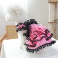 thumbnail image 6 of Dog Princess Dress – Plaid Fabric, Lace and Bows, Multi-Layer Breathable Wedding Dress, 6 of 7