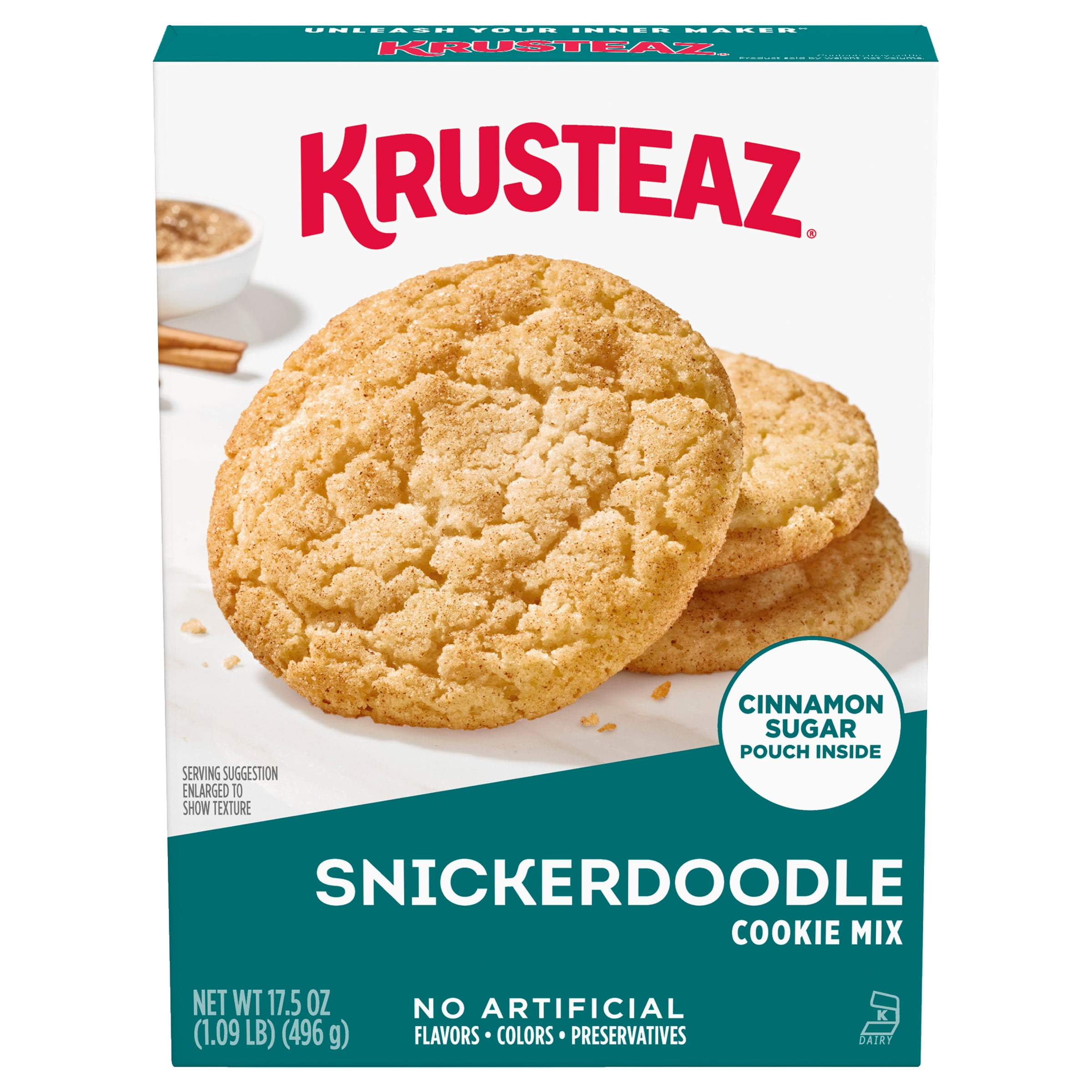 Krusteaz Snickerdoodle Cookie Mix, 17.5 oz, 2-Pack, with Cinnamon