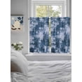 thumbnail image 3 of Navy Blue Ombre Bathroom Window Curtain, Gradient Abstract Art Vintage Light Filtering Coffee Kitchen Curtains, Bedroom Living Room Curtains 2 Panel 84"x54", 3 of 6