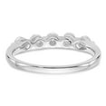 thumbnail image 5 of Solid 14K White Gold Five Stone Diamond Wedding Ring Band with CZ Cubic Zirconia Size 6.5, 5 of 8