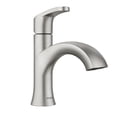 thumbnail image 1 of Grifo para lavabo de baño Moen Karis, níquel cepillado, con placa de cubierta, 1 of 8