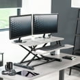 thumbnail image 3 of VIVO Gray Height Adjustable 36" Standing Desk Monitor Riser, Black Frame, 3 of 8