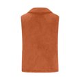 thumbnail image 5 of Fanxing Clearance 2025 Womens Fuzzy Sherpa Fleece Jacket Plus Size Lightweight Vest Coat Cozy Sleeveless Cardigan Zipper Waistcoat Outerwear with Pocket Orange,XXL, 5 of 7