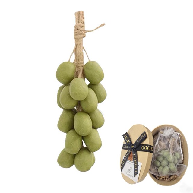 Grape Soap on a Ropes,Advanced Handmade Soap,Decorative Soaps Bars,Natural Handmade Grapes S oap Bunch for Home Decor,No Need to DIY,for Kitchens or Bathrooms Faucet Washing Hands and Fresh Air