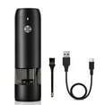 thumbnail image 3 of Tssuoun Automatic Electric Pepper Grinder Rechargeable Stainless Plastic Mill with LED Light 6 Modes Grinding Tools Accessories Black, 3 of 9