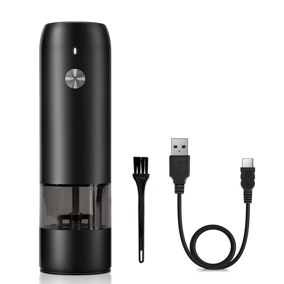 Molinillo de pimienta eléctrico Wosthever carga USB 6 modos de molienda Negro