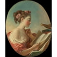 thumbnail image 2 of Jean-Honoré Fragonard 12x14 Gold Ornate Wood Frame and Double Matted Museum Art Print Titled - Allegory of Vigilance (ca. 1772), 2 of 4