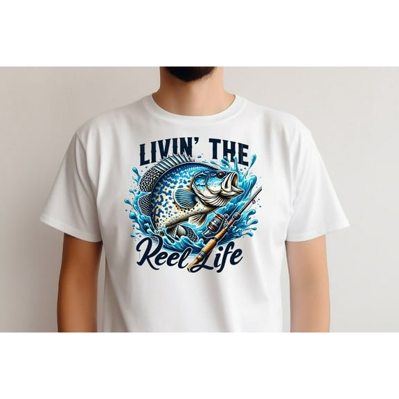 The Reel Life Crappie Fish T-Shirt, Fishing Shirt, Crappie Fishing, Gone Fishing Shirt, Fisherman T-Shirt TH210541