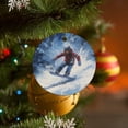 thumbnail image 3 of Christmas Ceramic Ornament Ski Snowboard Christmas Tree Ornaments Child Snowboarding Christmas Home Office Tree Decorations Gifts Keepsake for Family, 3 of 8