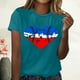 thumbnail image 2 of Blusa informal de manga corta con cuello redondo y estampado suelto de verano para mujer con estilo OAVQHLG3B Store  lin121212, 2 of 4