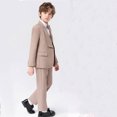 thumbnail image 5 of Hiijoy Big Boys Formal Suit Dress Shirt Blazer Waistcoat Pants Bow Tie 5Pcs Tuxedo Outfits, Sizes 14-15Y, 5 of 7