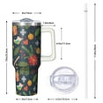 thumbnail image 2 of Christmas Elk 40oz Stainless Steel Coffee Cup with Handle and Straw, Winter Insulated Leak Proof Holiday Travel Mug, Cute Gifts for Adults, 2 of 4