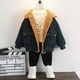 thumbnail image 1 of Abrigo de pana para niños, estilo occidental, chaqueta gruesa de moda para bebés, abrigo de invierno con forro polar y acolchado de algodón para niños, 1 of 6