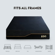 MLILY Ego Black King Size Mattress, 14 inch Cooling Gel Memory Foam Mattress in a Box, Firm