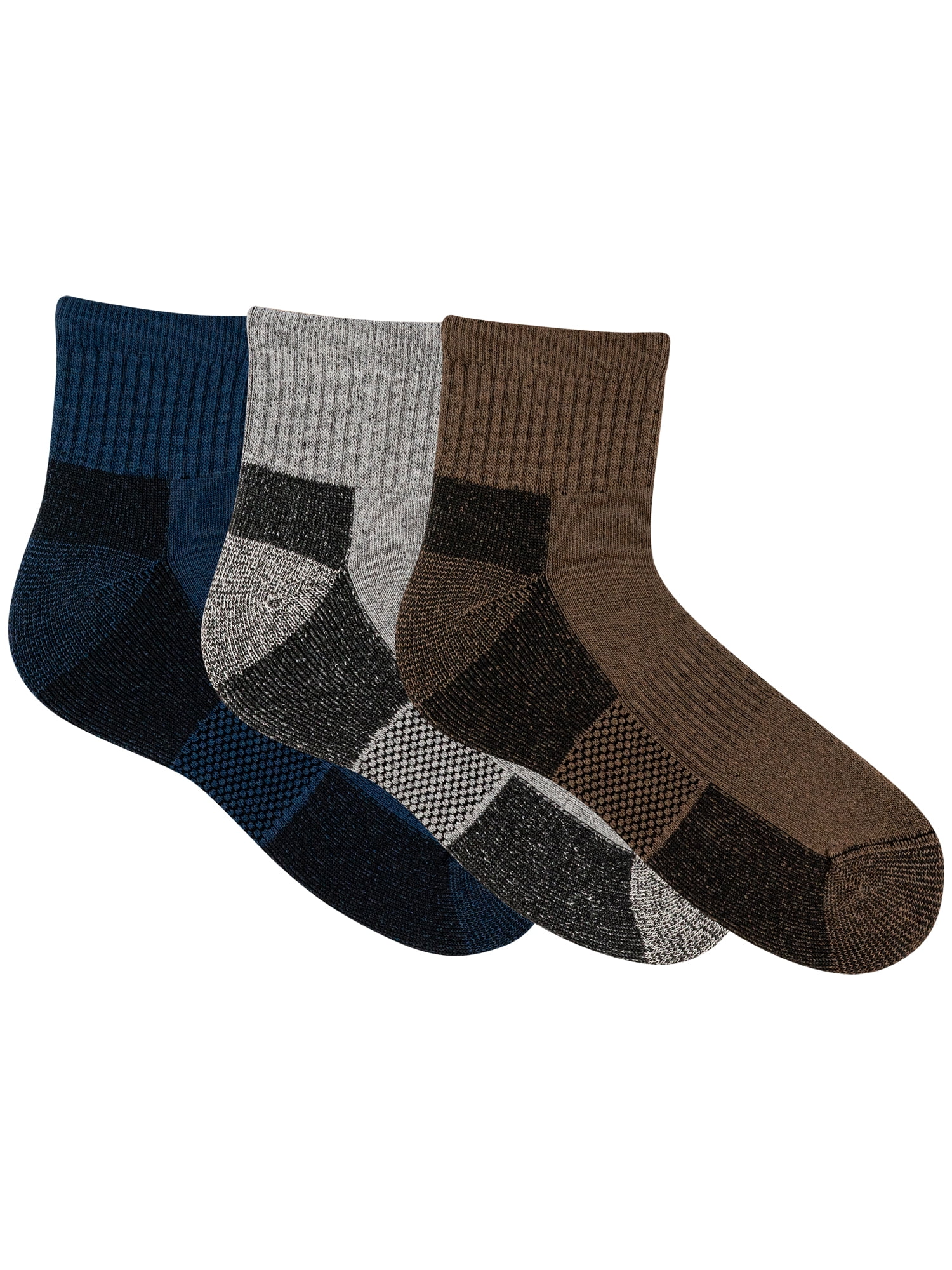 Gildan Men's Ultra Cotton Quarter Socks Assorted, 3 Pack
