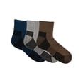 thumbnail image 3 of Gildan Men's Ultra Cotton Quarter Socks Assorted, 3 Pack, 3 of 4