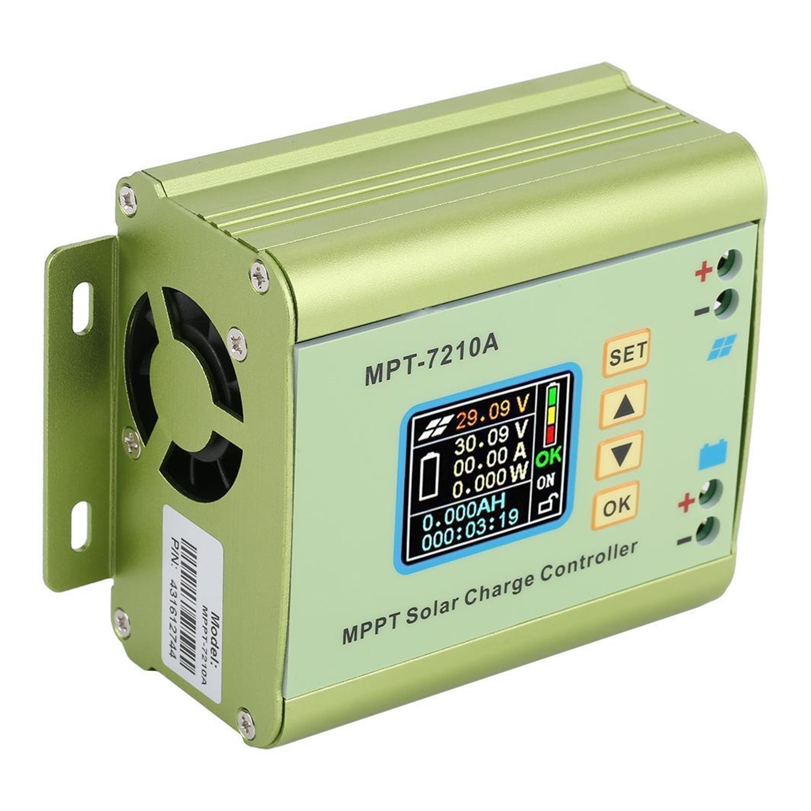MPT-7210A Color LCD Display MPPT Solar Panel Charge Controller 24/36/48/60/72V Boost Solar Battery Controllers ,Multiple Protection Functions