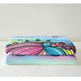 thumbnail image 4 of Cartoon Princess Bed Blanket,Rainbow Stars Flowers Watercolor Blue Purple Glitter Flannel Blanket for Room Decor,Fairy Tale Fantasy Girlish Fleece Blanket for Kids Girls,Twin 60"x80", 4 of 6