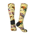 thumbnail image 4 of Haiem Beautiful Bright Birds And Flowers Socks, Funny Novelty Crazy Design Cotton Socks Sports Socks Knee High Socks For Men, Women,1Pairs - Gift For Working Friends, 4 of 9