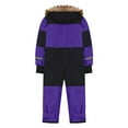 thumbnail image 3 of Boys Romper Jumpsuit Snowsuit Children's Boys Ski Suit Thermal Ski Overall Winter Warm Snow Overall Windproof Winter Suit With Removable Hood Mud Suit Outdoor Softshell Suit 4 Years-5 Years, 3 of 4