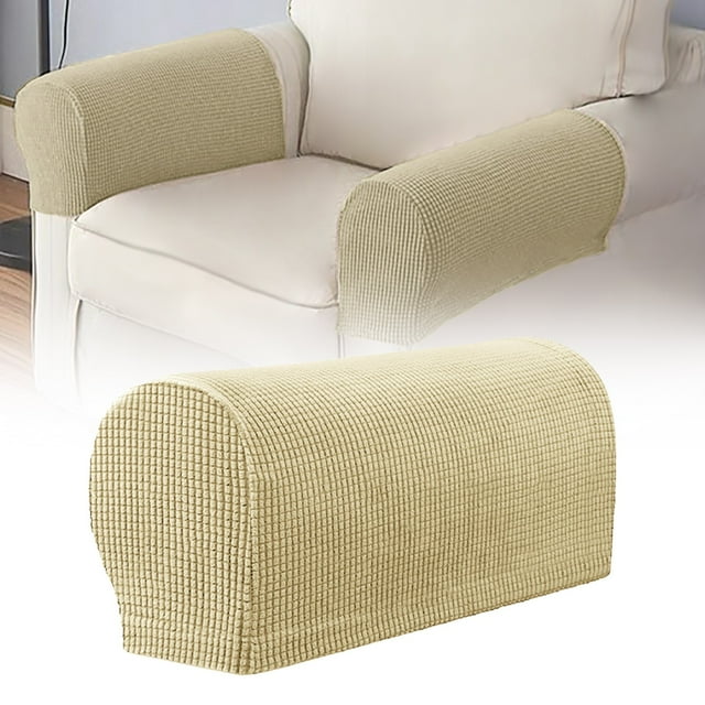Armrest Covers for Chair Cozival 2-Piece Stretchable Spandex Armrest Covers for Chairs - Slipcovers with Pins for Sofas, Recliners & Armchairs, Checkered Pattern, Easy Install, Sofa Slipcover Covers